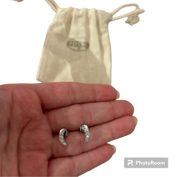 Fossil moon earrings - Picture 5 of 5